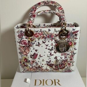 Lady Dior Bag Medium Multicolor Butterfly